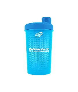 Shaker Workout Is Happiness Neon Blue