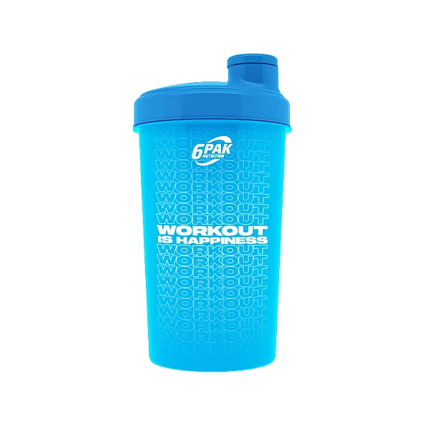 Shaker Workout Is Happiness Neon Blue