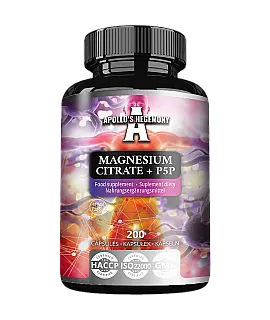 Magnesium Citrate + P-5-P - 200 kaps (cytrynian magnezu + B6)