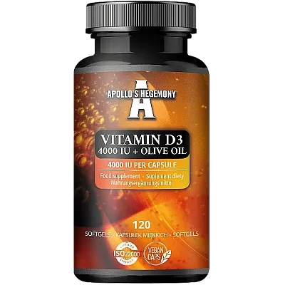Vitamin D3 4000IU with Olive Oil (gelcaps) AH+
