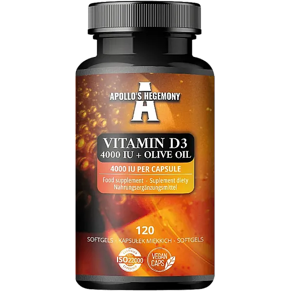 Vitamin D3 4000IU with Olive Oil (gelcaps) AH+