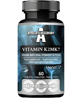 Vitamin K2 MK7 MenaQ7 (patentowana witamina K2) 200mcg - 60 mini-tabs