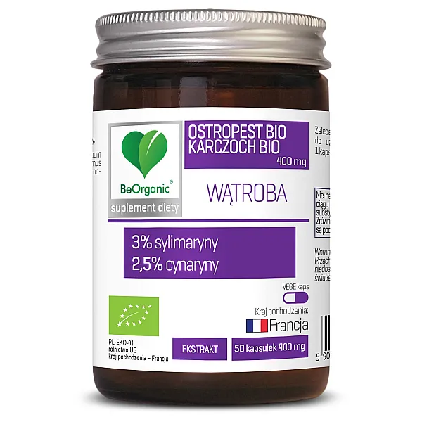 Ostropest BIO 3% + Karczoch BIO 2,5% 400 mg