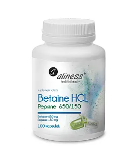 Betaine HCL + Pepsyna 650/150 mg