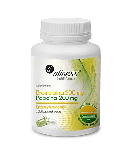 Bromelaina 500 mg, Papaina 200 mg