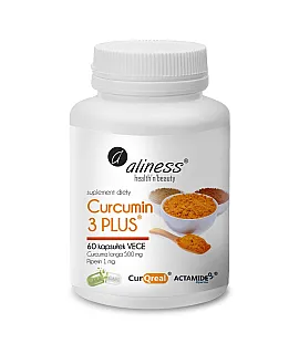 Curcumin 3 Plus Curcuma longa 500 mg Piperin 1 mg