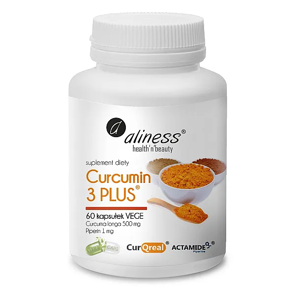 Curcumin 3 Plus Curcuma longa 500 mg Piperin 1 mg