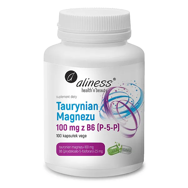 Taurynian Magnezu 100 mg z B6 (P-5-P)