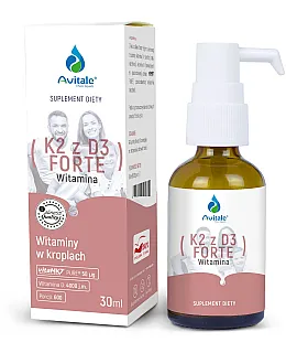 Krople AVITALE Witamina K2 + D3 FORTE - 50mcg + D3 4000IU Olive