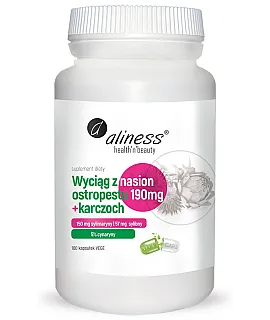 Ekstrakt z nasion ostropestu 190mg + karczoch (silymarin + artichoke)