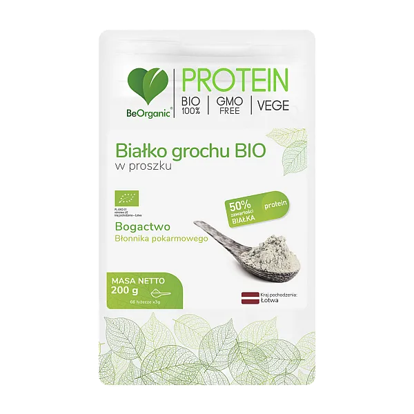 BeOrganic Białko Grochu BIO w proszku