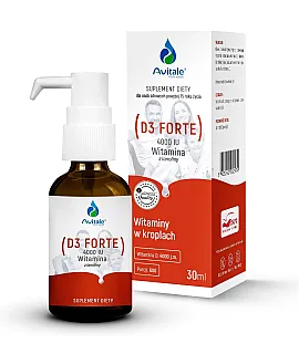 Witamina D3 FORTE 4000 z lanoliny krople - 30ml