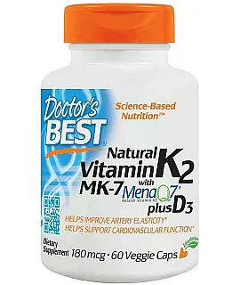 Natural Vitamin K2MK2 with MenaQ7 plus D3