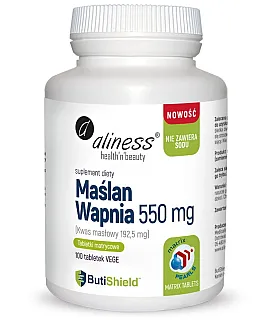 Maślan Wapnia 550mg 100 vege tabs (bez sodu)