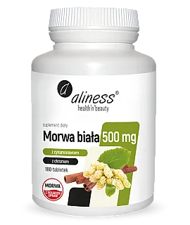 Morwa Biała 500mg + Cynamon + Chrom