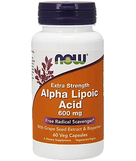 ALA 600 Kwas Liponowy (with Grape Seed & Bioperine) Veg Caps