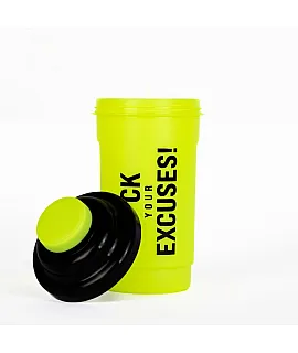 Shaker F*CK EXCUSES 600 ml Yellow Neon