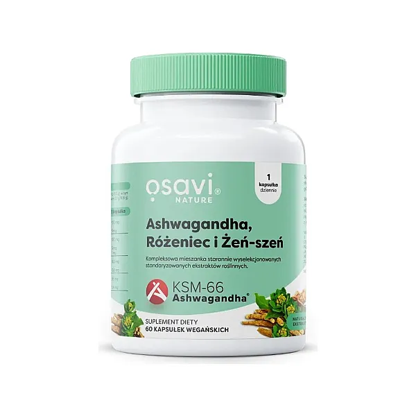 Ashwagandha + Różeniec + Żeń-szeń
