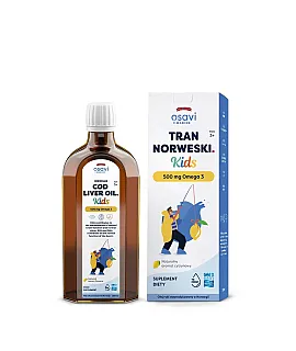 Tran Norweski Kids 500mg w płynie (cytryna)