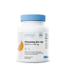 Witamina D3+K2 (2000IU+100mcg/kap)