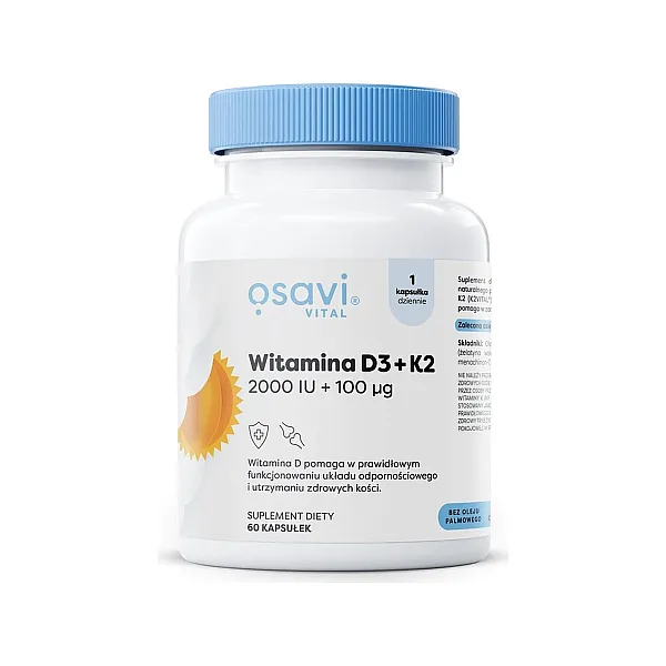 Witamina D3+K2 (2000IU+100mcg/kap)