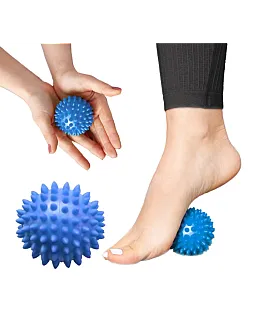 Piłka z kolcami do masażu SPIKE+ 8cm (niebieska)