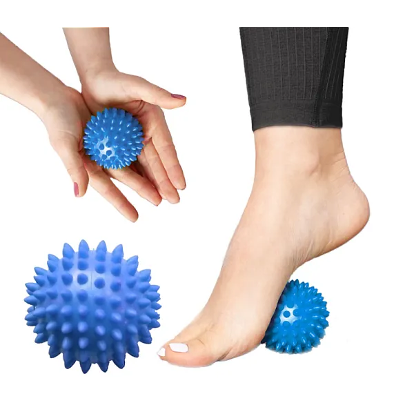 Piłka z kolcami do masażu SPIKE+ 8cm (niebieska)