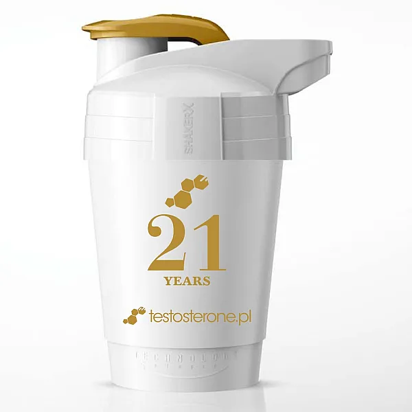 ShakerX Premium Mini Testosterone.pl WHITE GOLD (szejker BPA Free) 400ml