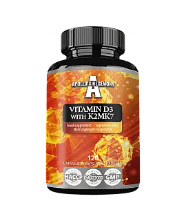Vitamin D3 K2 MK7 (d3+k2) (NEW Veggie Caps)
