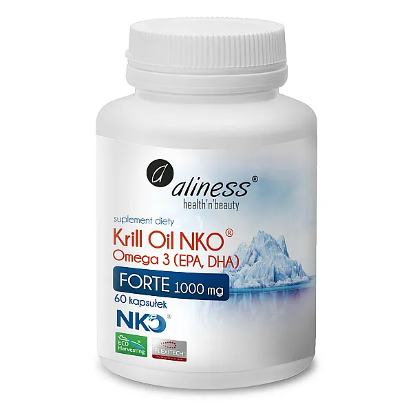 Krill Oil NKO Omega 3 1000mg FORTE z Astaksantyną