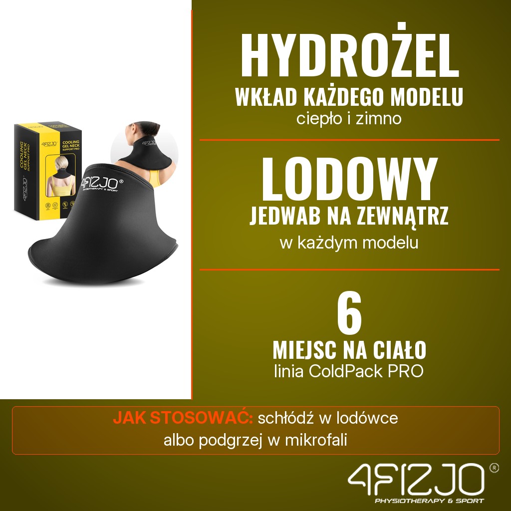 4Fizjo ColdPack elastyczny PRO: hydrożel, lodowy jedwab, 6 modeli na różne miejsca