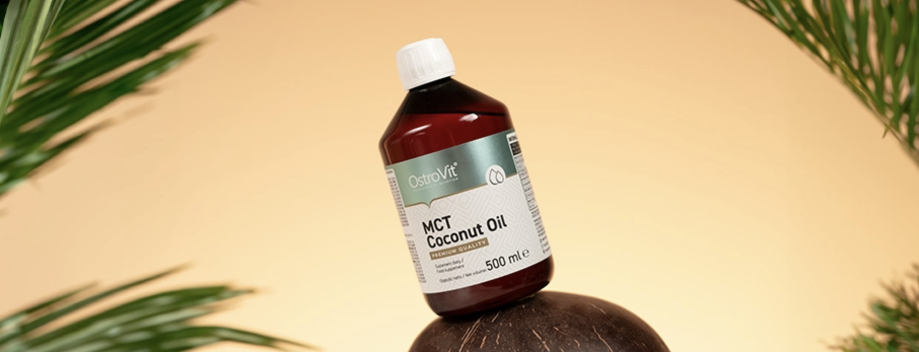 OstroVit MCT Coconut Oil 500 ml: butelka oleju MCT z kokosa