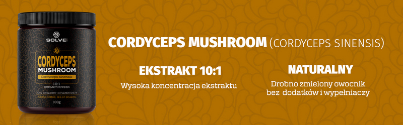 Solve Labs Cordyceps 10:1 Mushroom Powder: baner produktu