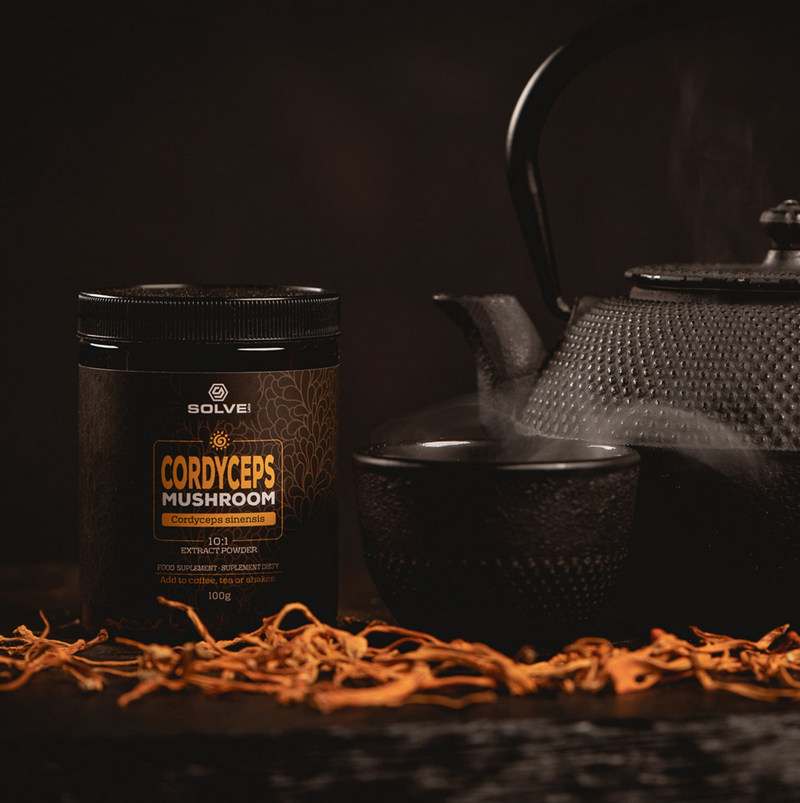 Solve Labs Cordyceps 10:1 Mushroom Powder: opakowanie produktu
