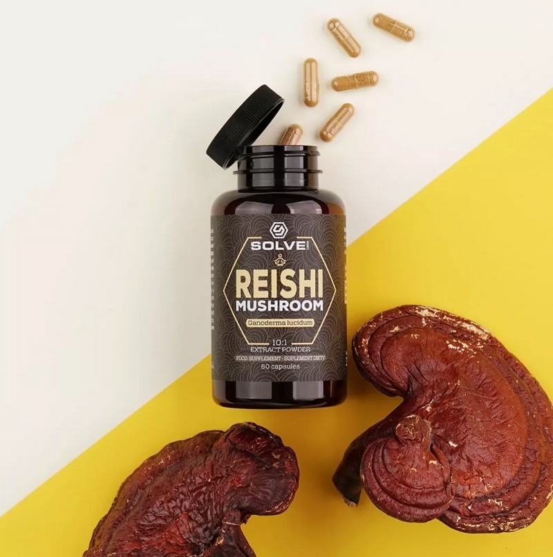 Solve Labs Reishi kapsułki: baner producenta
