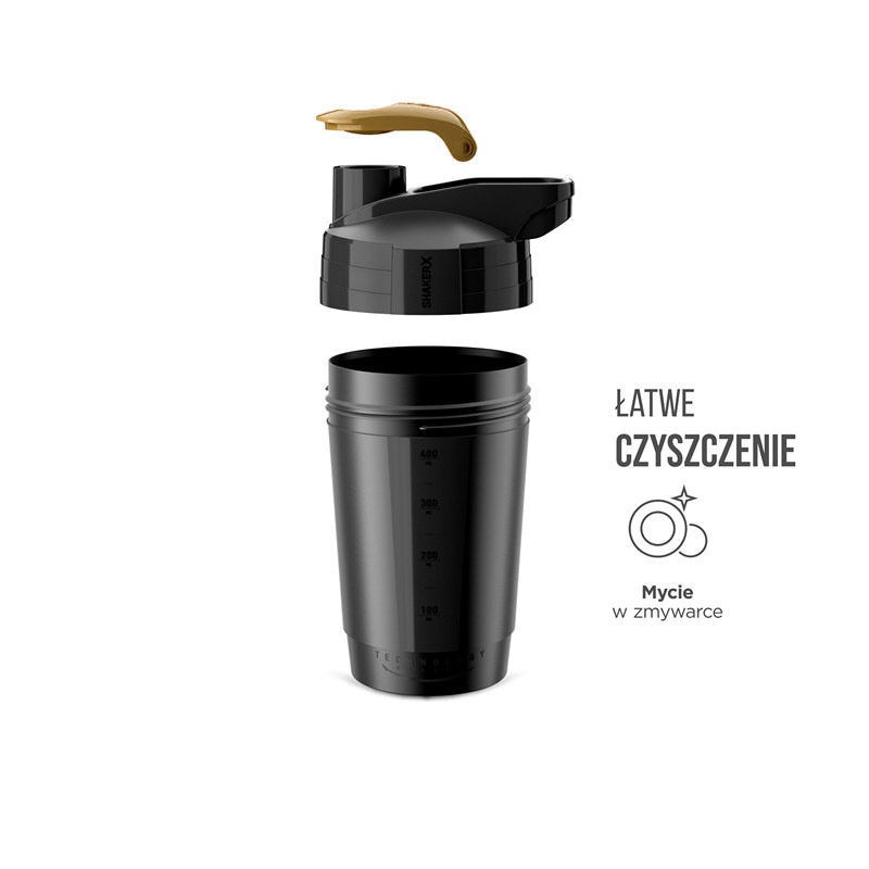Szejker ShakerX rozłożony na części, łatwe czyszczenie
