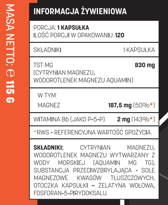 Testosterone.pl Magnesium, skład